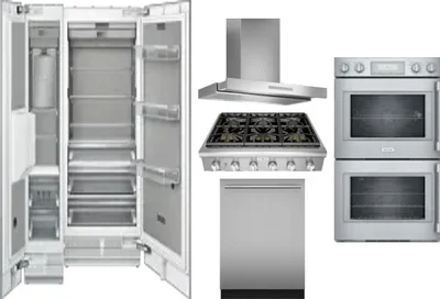 6 Piece Package Includes Refrigerator, Freezer, Cooktop, Wall Oven, Hood And Dishwasher