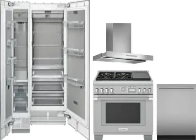 5 Piece Package Includes Refrigerator, Freezer, Range, Hood And Dishwasher