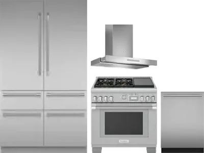 4 Piece Package Includes Refrigerator, Range, Hood And Dishwasher