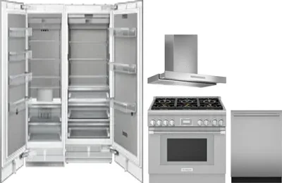5 Piece Package Includes Refrigerator, Freezer, Range, Hood And Dishwasher
