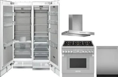 5 Piece Package Includes Refrigerator, Freezer, Range, Hood And Dishwasher