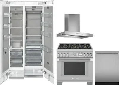 5 Piece Package Includes Refrigerator, Freezer, Range, Hood And Dishwasher