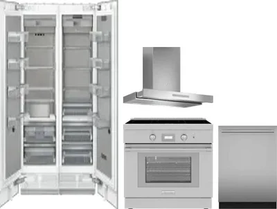 5 Piece Package Includes Refrigerator, Freezer, Range, Hood And Dishwasher