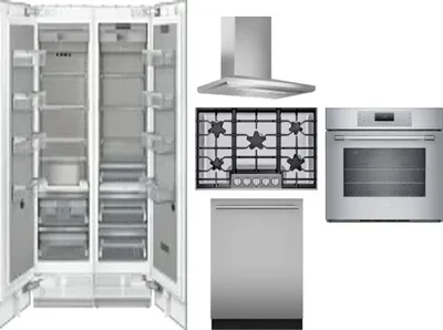 6 Piece Package Includes Refrigerator, Freezer, Cooktop, Wall Oven, Hood And Dishwasher