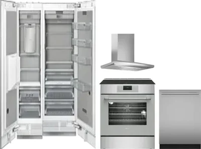 5 Piece Package Includes Refrigerator, Freezer, Range, Hood And Dishwasher