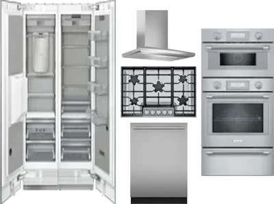 6 Piece Package Includes Refrigerator, Freezer, Cooktop, Wall Oven, Hood And Dishwasher