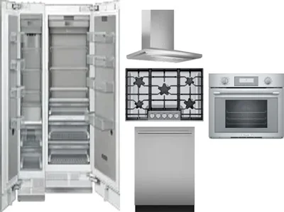 6 Piece Package Includes Refrigerator, Freezer, Cooktop, Wall Oven, Hood And Dishwasher