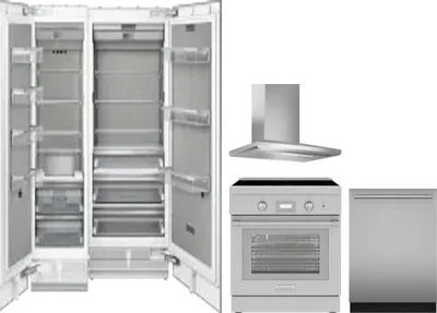 5 Piece Package Includes Refrigerator, Freezer, Range, Hood And Dishwasher