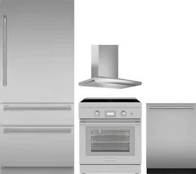 4 Piece Package Includes Refrigerator, Range, Hood And Dishwasher