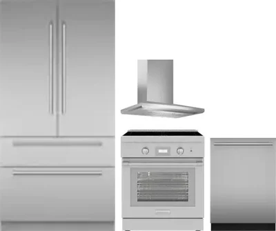 4 Piece Package Includes Refrigerator, Range, Hood And Dishwasher