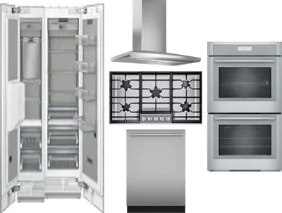 6 Piece Package Includes Refrigerator, Freezer, Cooktop, Wall Oven, Hood And Dishwasher