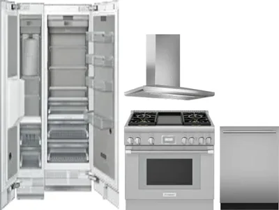 5 Piece Package Includes Refrigerator, Freezer, Range, Hood And Dishwasher