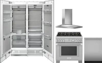 5 Piece Package Includes Refrigerator, Freezer, Range, Hood And Dishwasher