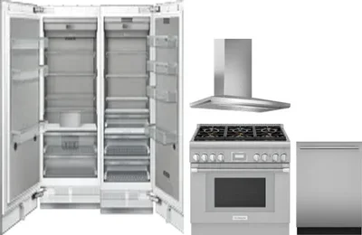 5 Piece Package Includes Refrigerator, Freezer, Range, Hood And Dishwasher