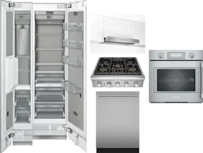 6 Piece Package Includes Refrigerator, Freezer, Cooktop, Wall Oven, Hood And Dishwasher