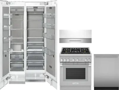 5 Piece Package Includes Refrigerator, Freezer, Range, Hood And Dishwasher