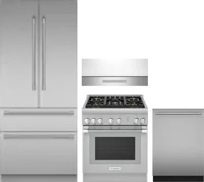 4 Piece Package Includes Refrigerator, Range, Hood And Dishwasher