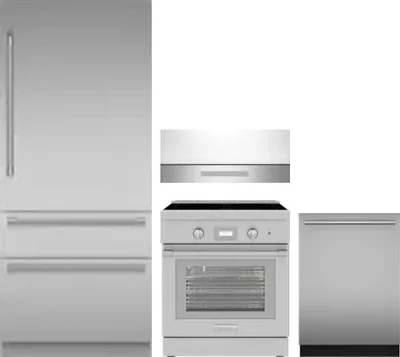 4 Piece Package Includes Refrigerator, Range, Hood And Dishwasher