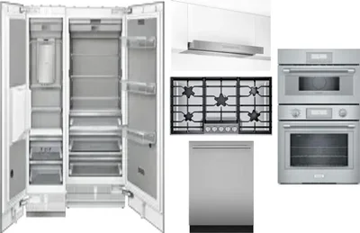 6 Piece Package Includes Refrigerator, Freezer, Cooktop, Wall Oven, Hood And Dishwasher