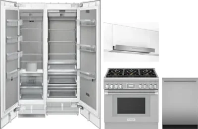 5 Piece Package Includes Refrigerator, Freezer, Range, Hood And Dishwasher