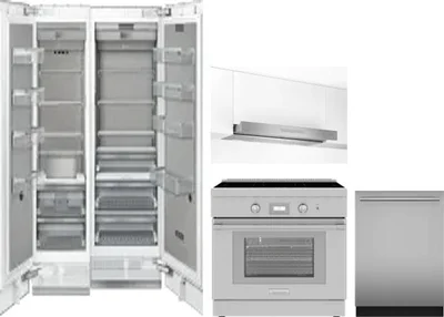 5 Piece Package Includes Refrigerator, Freezer, Range, Hood And Dishwasher