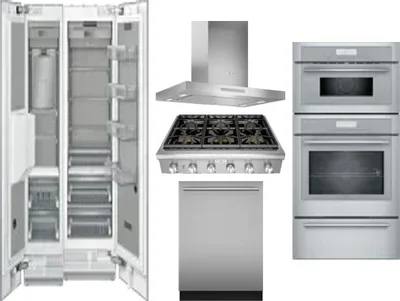6 Piece Package Includes Refrigerator, Freezer, Cooktop, Wall Oven, Hood And Dishwasher