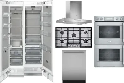 6 Piece Package Includes Refrigerator, Freezer, Cooktop, Wall Oven, Hood And Dishwasher