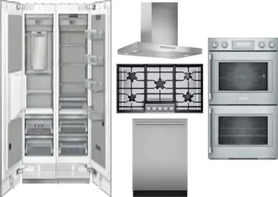 6 Piece Package Includes Refrigerator, Freezer, Cooktop, Wall Oven, Hood And Dishwasher