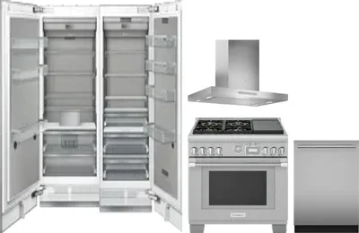 5 Piece Package Includes Refrigerator, Freezer, Range, Hood And Dishwasher