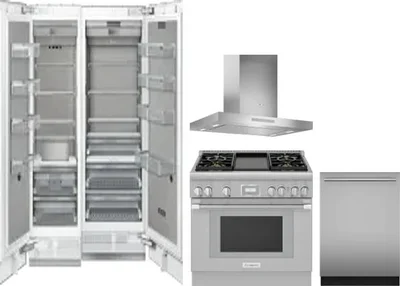 5 Piece Package Includes Refrigerator, Freezer, Range, Hood And Dishwasher