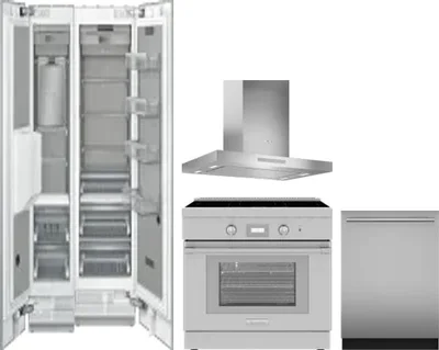 5 Piece Package Includes Refrigerator, Freezer, Range, Hood And Dishwasher