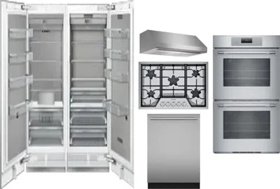 6 Piece Package Includes Refrigerator, Freezer, Cooktop, Wall Oven, Hood And Dishwasher