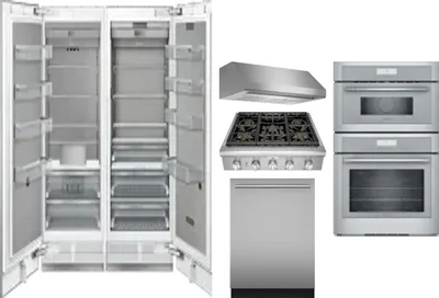 6 Piece Package Includes Refrigerator, Freezer, Cooktop, Wall Oven, Hood And Dishwasher