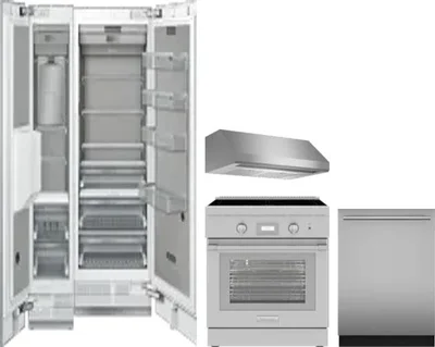 5 Piece Package Includes Refrigerator, Freezer, Range, Hood And Dishwasher