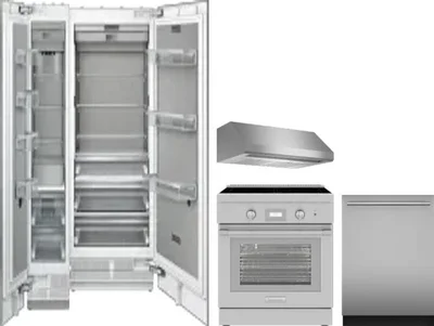 5 Piece Package Includes Refrigerator, Freezer, Range, Hood And Dishwasher