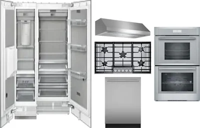 6 Piece Package Includes Refrigerator, Freezer, Cooktop, Wall Oven, Hood And Dishwasher