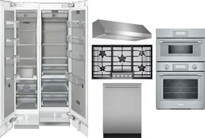 6 Piece Package Includes Refrigerator, Freezer, Cooktop, Wall Oven, Hood And Dishwasher