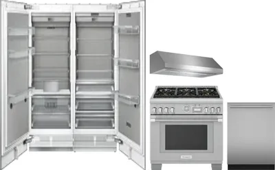 5 Piece Package Includes Refrigerator, Freezer, Range, Hood And Dishwasher