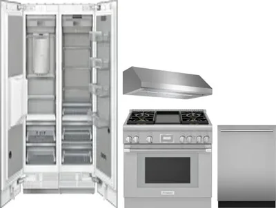 5 Piece Package Includes Refrigerator, Freezer, Range, Hood And Dishwasher