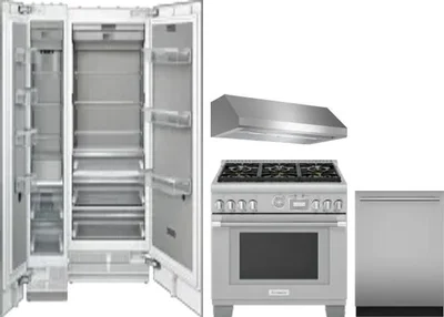 5 Piece Package Includes Refrigerator, Freezer, Range, Hood And Dishwasher