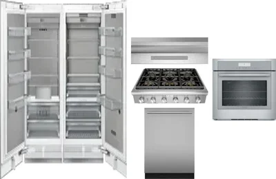 6 Piece Package Includes Refrigerator, Freezer, Cooktop, Wall Oven, Hood And Dishwasher