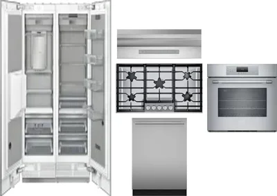 6 Piece Package Includes Refrigerator, Freezer, Cooktop, Wall Oven, Hood And Dishwasher