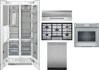 6 Piece Package Includes Refrigerator, Freezer, Cooktop, Wall Oven, Hood And Dishwasher