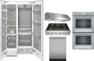 6 Piece Package Includes Refrigerator, Freezer, Cooktop, Wall Oven, Hood And Dishwasher