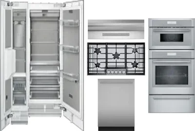 6 Piece Package Includes Refrigerator, Freezer, Cooktop, Wall Oven, Hood And Dishwasher
