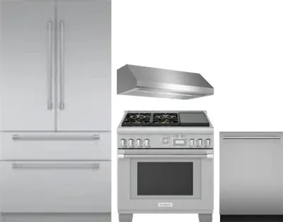 4 Piece Package Includes Refrigerator, Range, Hood And Dishwasher
