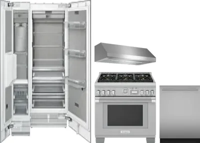 5 Piece Package Includes Refrigerator, Freezer, Range, Hood And Dishwasher