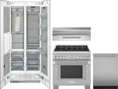5 Piece Package Includes Refrigerator, Freezer, Range, Hood And Dishwasher