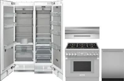 5 Piece Package Includes Refrigerator, Freezer, Range, Hood And Dishwasher