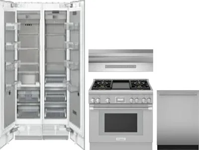 5 Piece Package Includes Refrigerator, Freezer, Range, Hood And Dishwasher
